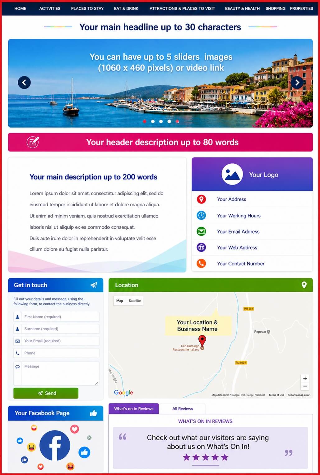 Sales Page Layout when Advertise in Stoke on Trent